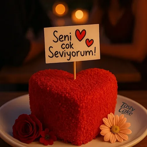 Red Love Frambuazlı Pasta fotoğrafı
